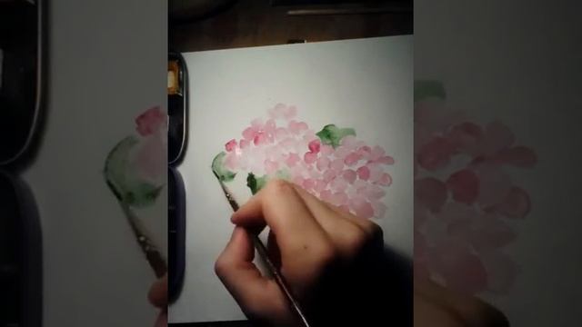 Герань акварелью за полторы минуты! смотреть онлайн