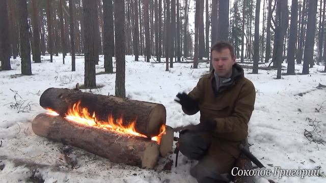 Основные таёжные ночлежные костры. Краткий обзор. смотреть онлайн