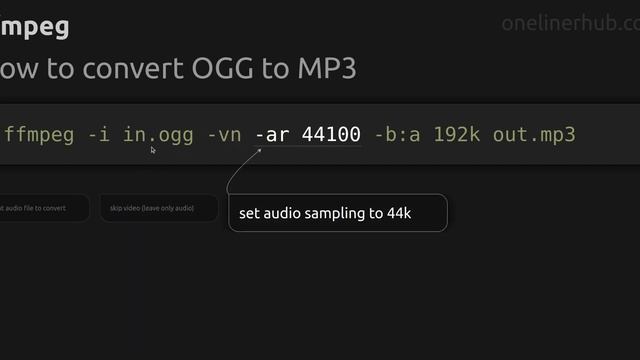 How to convert OGG to MP3 #ffmpeg смотреть онлайн