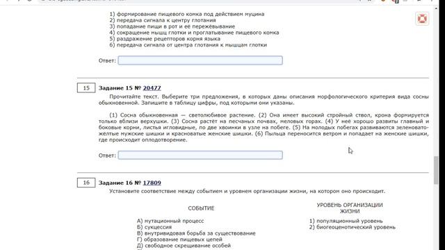 Решение варианта ЕГЭ по биологии#2 смотреть онлайн