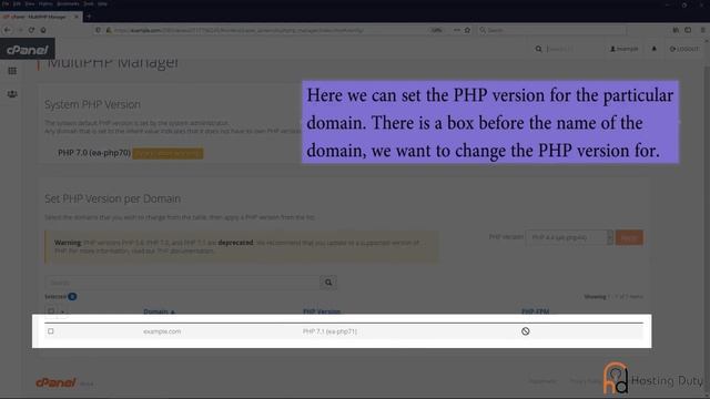 Learn how to change the PHP version on your domain using cPanel with HostingDuty смотреть онлайн