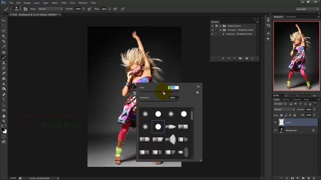 Abstract Color Photoshop Action - How To Open Image Brush Model Play Action смотреть онлайн