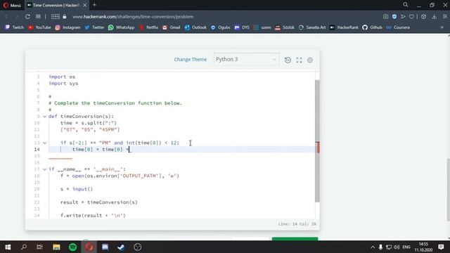 HackerRank Time Conversion Çözümü | Python смотреть онлайн