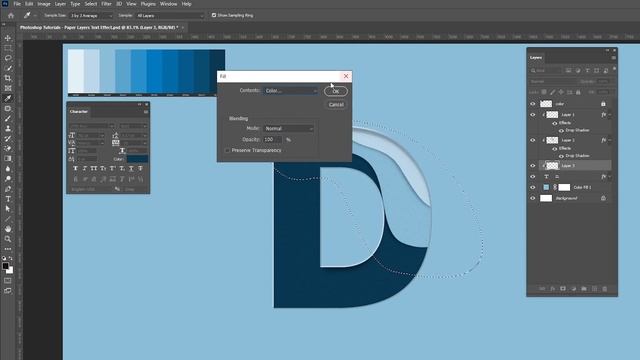 Paper Layers Text Effect - Photoshop Tutorials смотреть онлайн