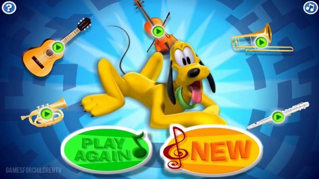 Mickey Mouse Clubhouse - Full Game of Pluto's Musical Maze - Walkthrough - Disney Jr. Game смотреть онлайн