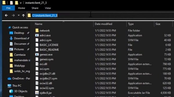 Oracle Instant Client Windows installation tutorial