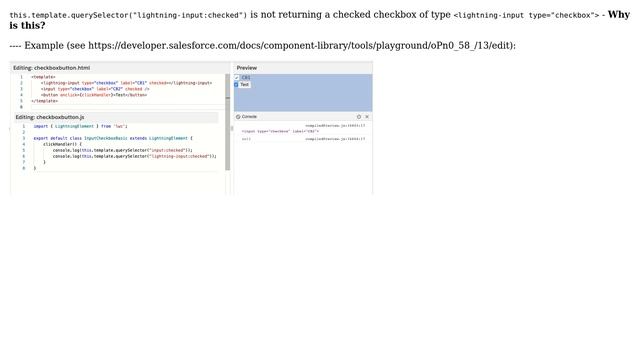 Salesforce: Should querySelector :checked work for lightning input type checkbox? смотреть онлайн