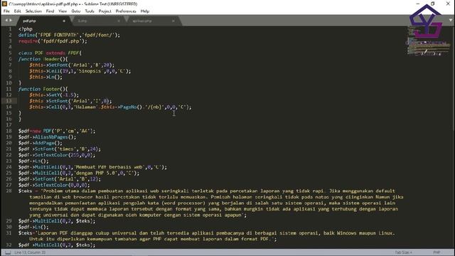 Membuat Report PDF dengan library FPDF di PHP Bag 11 - Membuat Header And Footer смотреть онлайн