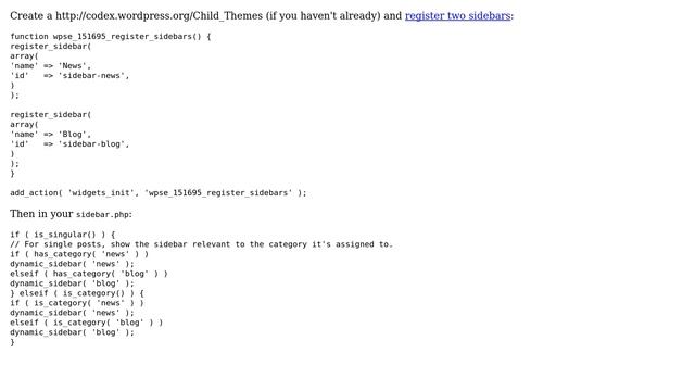 Wordpress: Posts to have category specific sidebars with the widgets (2 Solutions!!) смотреть онлайн