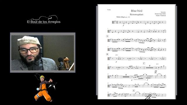 BLUE BIRD VIOLA Arr para orq. Hemel Patiño #violist #naruto смотреть онлайн