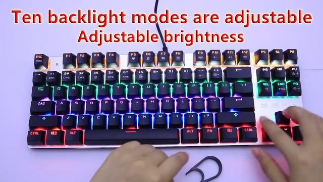 Metoo Издание Механической Клавиатуры 87 ключи Синий Переключатель Игровой Клавиатуры для Планшетны