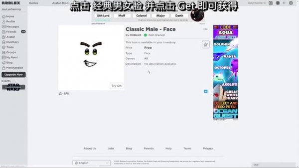 Roblox Classic Male and Female Faces 虚拟世界 如何获得 经典男女脸