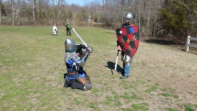 Squire Bill vs Duke Ron, Iron Bog SCA Fighter Practice4.6.14 East Kingdom New Jersey смотреть онлайн