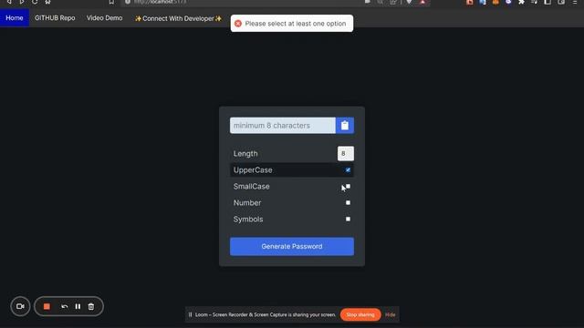 React Password Generator. genP demo. смотреть онлайн