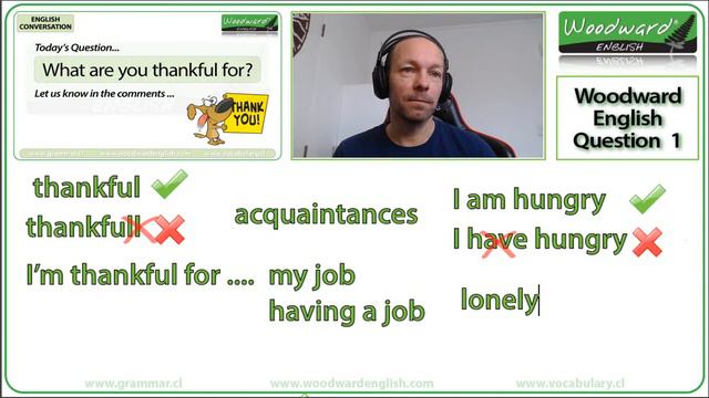 What are you thankful for? - English Conversation Question 1 смотреть онлайн