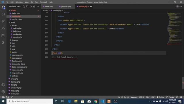 Membuat Website Toko Online Ecommerce #13 Membuat CRUD Dengan Modal Bootstrap 5 смотреть онлайн