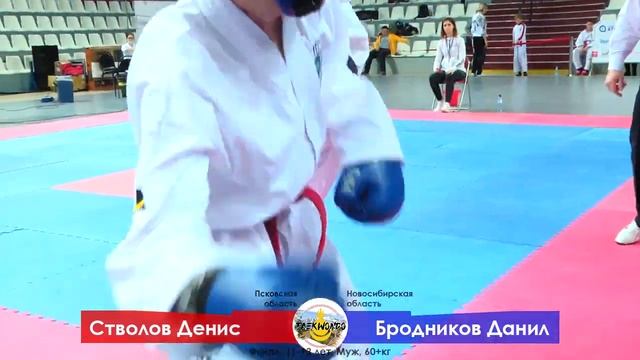 ПР по тхэквондо-2019. МУЖ/11-13 лет/60+ кг. Стволов Д. - Бродников Д. смотреть онлайн