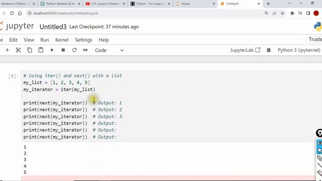 L18. ITERATOR, ITERABLE & ITERATION | Python Tutorial for Beginners смотреть онлайн