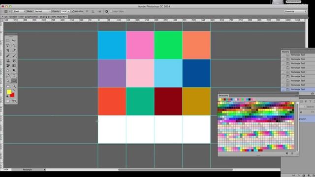 How To Create Random Color Squares In Photoshop Tutorial | Graphicxtras смотреть онлайн