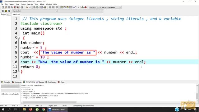 Hands-On Practice - Variable Declaration, Integer & String Literals (Urdu/Hindi) смотреть онлайн