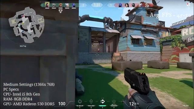VALORANT on AMD Radeon 530 Gaming Benchmark | Dell Inspiron 5570 смотреть онлайн