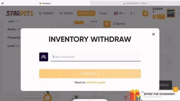 Playing adopt me Roblox and buying starpets,gg l