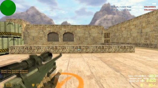 Прострел коробки с AWP de_dust2_2x2