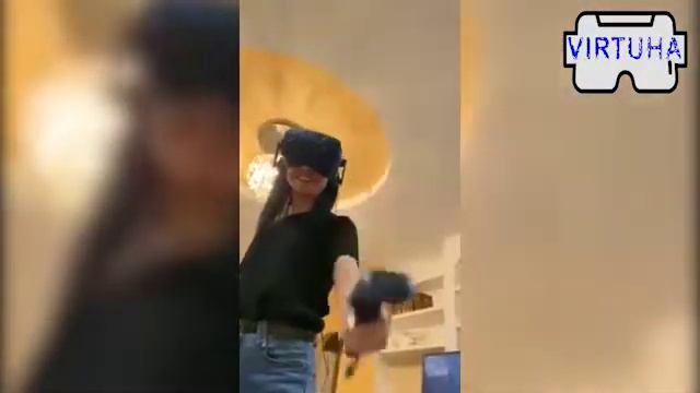 Клуб Virtuha VIVE Только реальные эмоции и удовольствие, все написано на лице девушки. смотреть онлайн