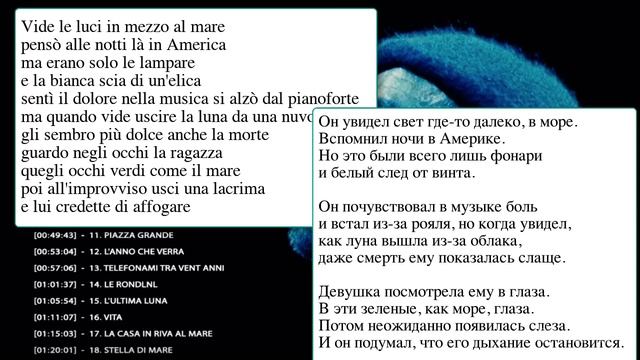 Перевод итальянской песни Лучо Далла "Карузо" на русский язык и разбор грамматики смотреть онлайн