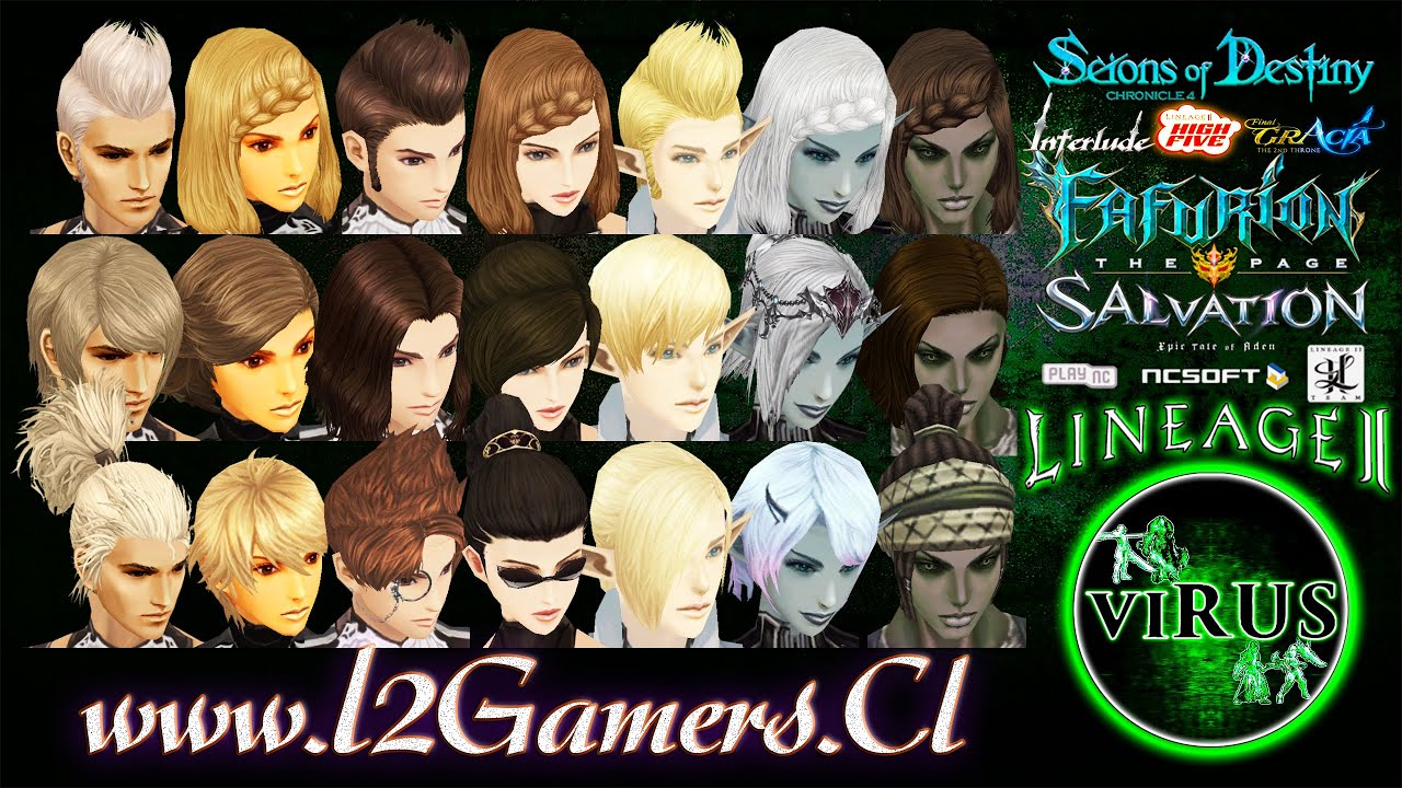 New Hair Style Accessories For Www.L2Gamers.Cl Server. LINEAGE II - Interlude ◄√i®uS►