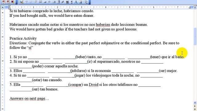 Spanish Lesson: Conditional Perfect Sentences смотреть онлайн