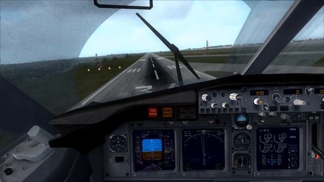 FSX 737-800 crosswind landing in Seattle-Tacoma [HD] смотреть онлайн