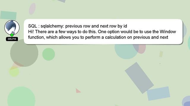 SQL : sqlalchemy: previous row and next row by id смотреть онлайн