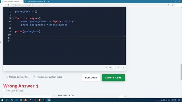 Dictionaries and Maps | 30 Days of Code in Python | Day 8 смотреть онлайн