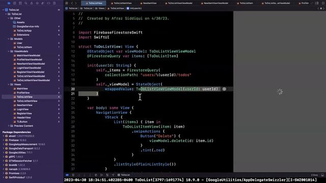 Lesson 11: Delete Items – SwiftUI To Do List смотреть онлайн