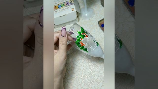Как расписать своими руками фужеры к Новому году смотреть онлайн