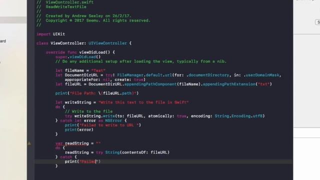 Swift - Read and Write Text File Tutorial смотреть онлайн