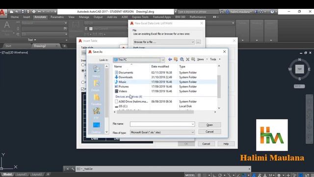 Menghubungkan Table Excel Dengan Autocad смотреть онлайн