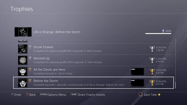 Road To The Life Is Strange Before The Storm Platinum Trophy (plat #307) смотреть онлайн