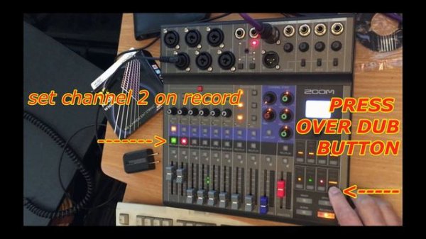 Zoom LiveTrak L 8 Over Dub function