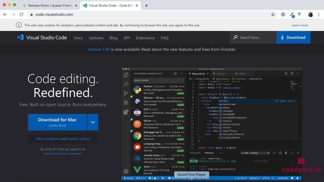 How to upgrade Quasar application to latest version and vscode setup смотреть онлайн