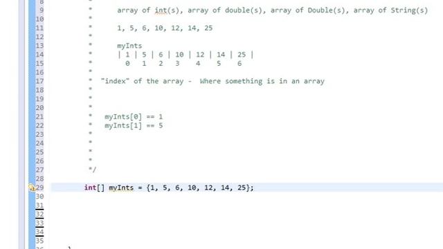 Beginners Java, Lesson 14, Introduction to arrays смотреть онлайн