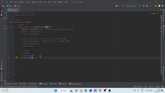 Java variables | Types of variables | Size of variables#part4 смотреть онлайн