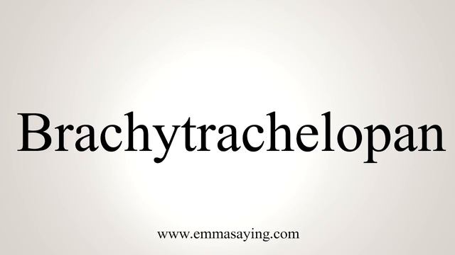How To Say Brachytrachelopan смотреть онлайн