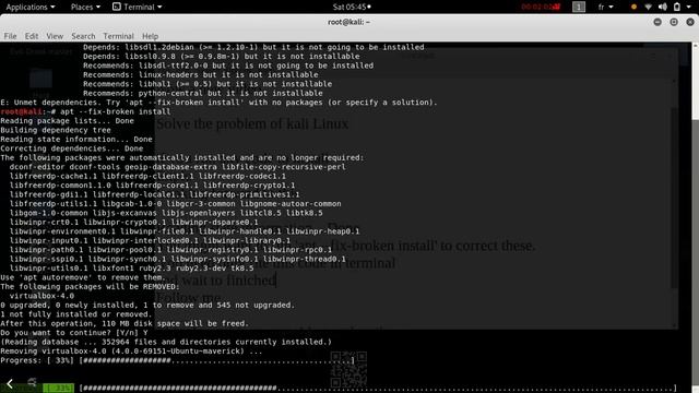 How To Fix Problem You might want to run 'apt --fix-broken install' in kali LInux 2018.4 смотреть онлайн