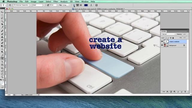 Photoshop – how to use free transform, perspective and skew to put text on a button смотреть онлайн