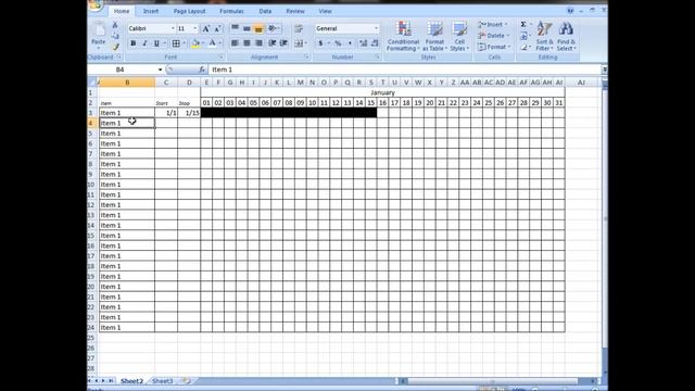 Excel Tutorial: Make interactive visual schedule (Gantt chart) with one formula! смотреть онлайн