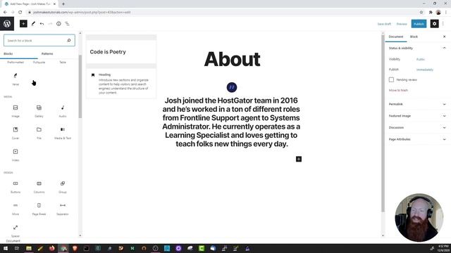How to Create and Edit a Page in WordPress - Ep 3 Workin' with WordPress смотреть онлайн