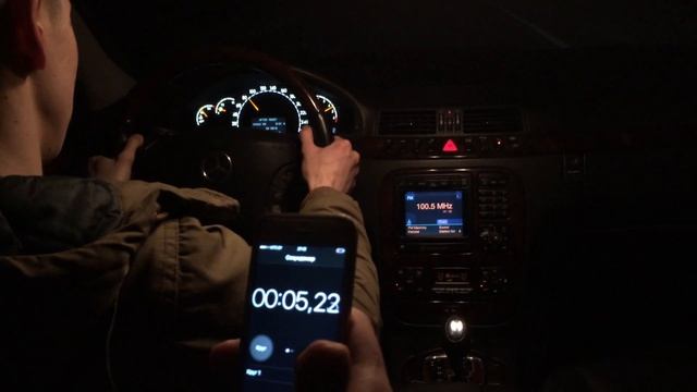W220 S500 разгон Mercedes-Benz  до 100 км/ч