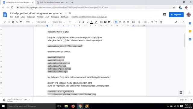 Install php 7.3.4 di windows dengan server apache смотреть онлайн
